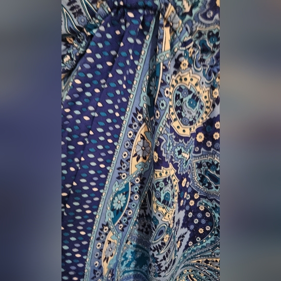 ASHLEY TAYLOR Silk Halter Paisley Print Sundress In Blue/white. O/S NWT - Picture 11 of 11